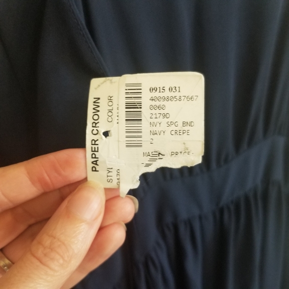 NWT Paper Crown Navy Mesa Swing Dress - Picture 4 of 8